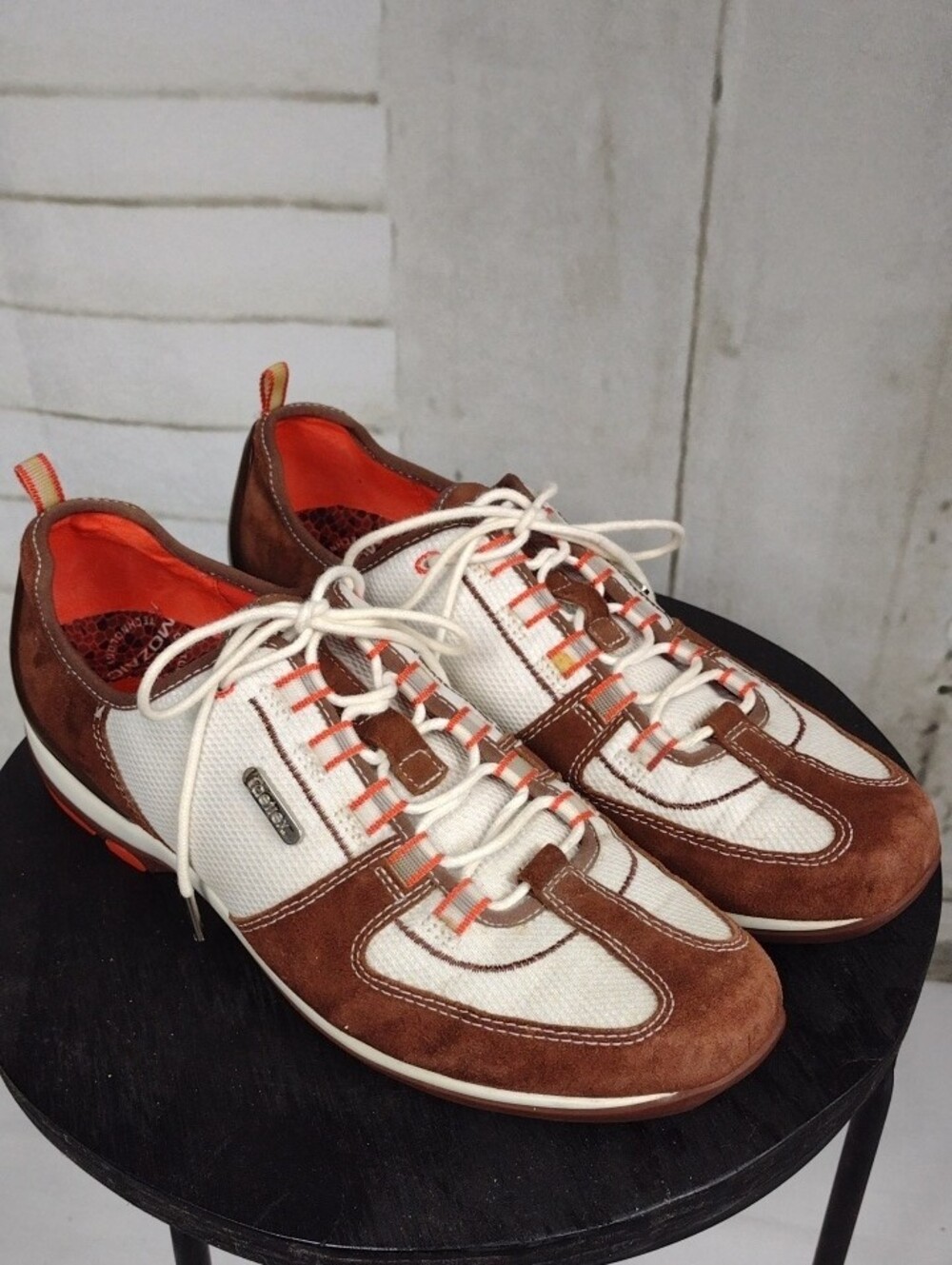 Aetrex Brown & White Casual Lace-Up Sneakers - Picture 4 of 9
